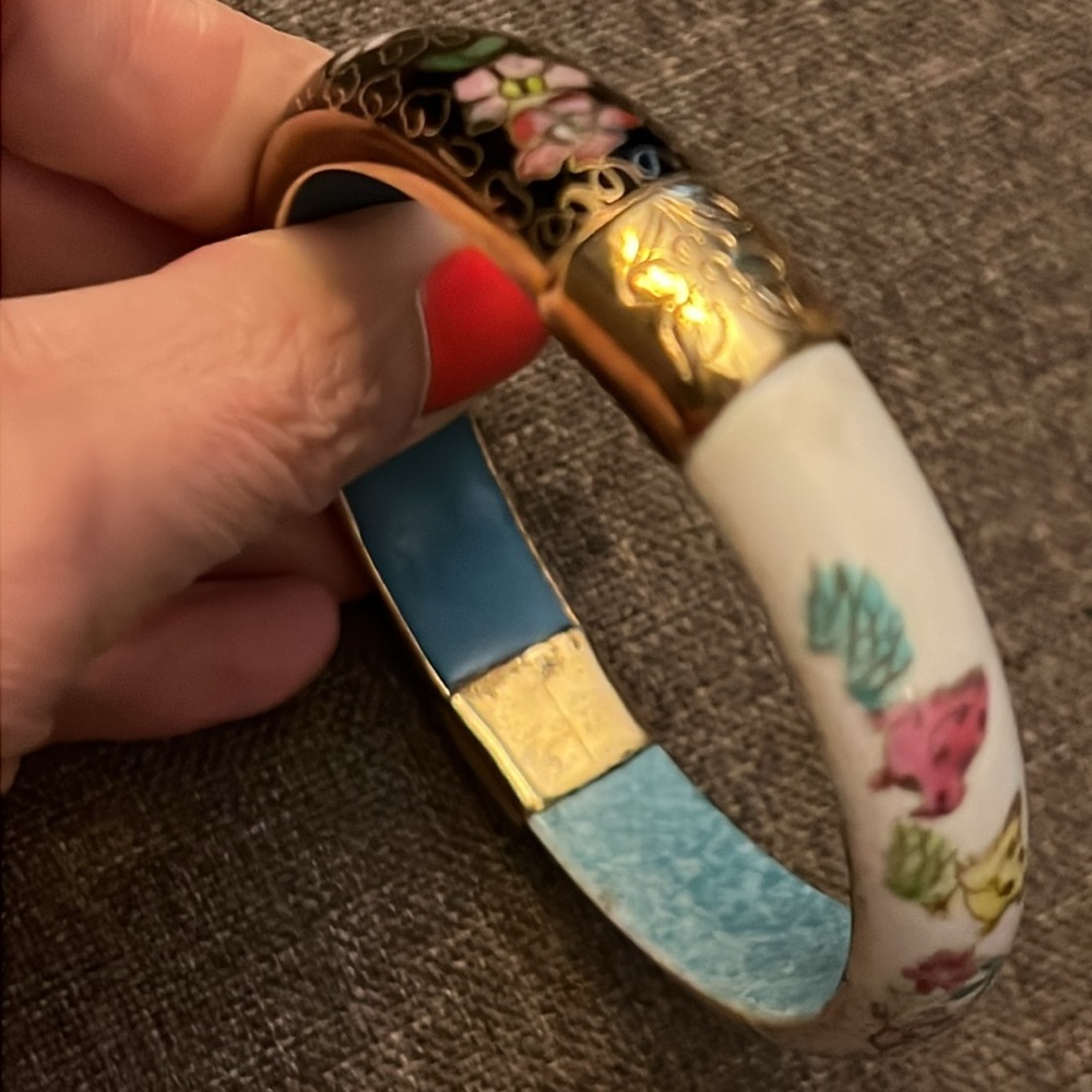 Duo Sided Cloisonné Antique Chinese Bracelet